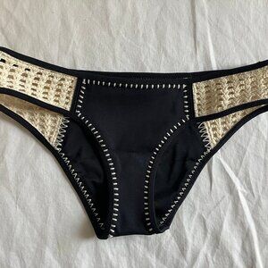 Victoria's Secret Black Crochet Bikini Bottom